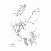 Схема узла: Боковая крышка Yamaha YZ250 YZ250
