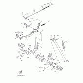 Схема вузла: Підніжки та Підставка Yamaha TTR230 TT-R230
