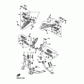 Схема узла: Подножки и Подставка Yamaha XJR1300