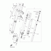 Схема узла: Вилка передней оси Yamaha WR250 WR250R