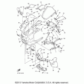 Схема вузла: Облицювальні елементи (1) Yamaha YZF600R Thundercat