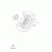 Схема вузла: Заднє колесо Yamaha YP250 X-MAX