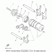Схема узла: Копирный вал и Вилки Yamaha TW200 TRAILWAY