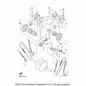 Схема узла: Распредвал и Цепь ГРМ Yamaha XVS1300 V-Star Tourer