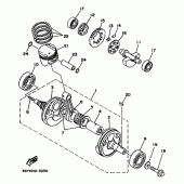 Схема узла: Коленчатый вал и Поршень Yamaha TT250R TT-R