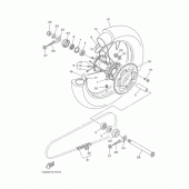 Схема вузла: Заднє колесо Yamaha YZ125