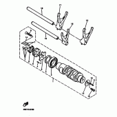 Схема вузла: Копірний вал і Вилки Yamaha XVZ1300 Royal Star Tour Classic