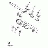 Схема узла: Копирный вал и Вилки Yamaha XJR1200