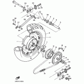 Схема узла: Заднее колесо Yamaha FZX750