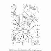 Схема вузла: Електроустаткування (2) Yamaha XV1600 Road Star Silverado