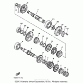 Схема вузла: Трансмісія Yamaha XT350 XT350