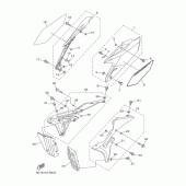 Схема вузла: Бічна кришка Yamaha YZ450F YZ450F