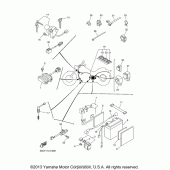 Схема вузла: Електроустаткування (1) Yamaha XVS650 V-Star Classic