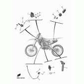 Схема узла: Электрооборудование 1 Yamaha YZ450F YZ450F