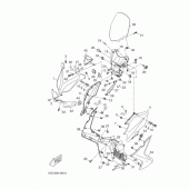 Схема вузла: Вітрове скло Yamaha YP400 X-MAX 400