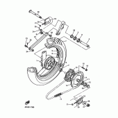 Схема вузла: Заднє колесо Yamaha XJR1200