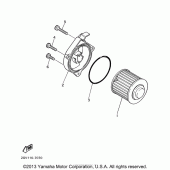 Схема узла: Масляный фильтр Yamaha XV535 Virago