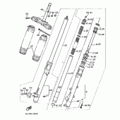 Схема узла: Вилка передней оси Yamaha XT600 XT600