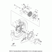 Схема вузла: Заднє колесо Yamaha TTR230 TT-R230