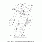 Схема узла: Вилка передней оси Yamaha XV1900 Stratoliner Deluxe