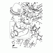 Схема вузла: Облицювальні елементи 1 Yamaha XVZ1300 Royal Star Midnight Venture