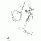 Схема вузла: Рульовий механізм Yamaha YZ400