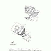 Схема узла: Цилиндр Yamaha XV250 V-Star