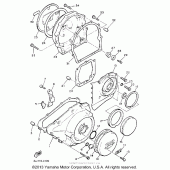 Схема вузла: Кришки картера (1) Yamaha XVZ1300 Venture Royale