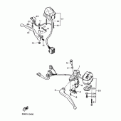Схема узла: Пульт управления рулевой и Рычаг Yamaha SRX600