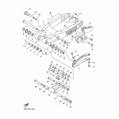 Схема вузла: Задній важіль та Підвіска Yamaha WR400F