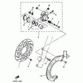 Схема узла: Передний тормоз Yamaha XT350 XT350