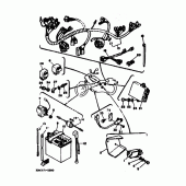 Схема вузла: Електроустаткування 1 Yamaha XV250 Virago