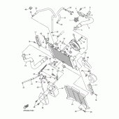 Схема узла: Радиатор и Патрубок системы охлаждения Yamaha FZ6 FZ6 FAZER (ABS)