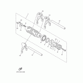 Схема узла: Копирный вал и Вилки Yamaha XV1700 Road Star Warrior