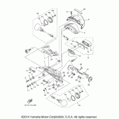 Схема узла: Задний фонарь (Стоп-сигнал) Yamaha XV1900 Raider