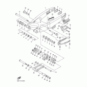 Схема вузла: Задній важіль та підвіска Yamaha YZ250 YZ250F