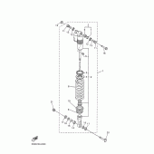 Схема вузла: Задня підвіска Yamaha WR400F