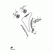 Схема узла: Распредвал и Цепь ГРМ Yamaha WR450F