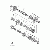 Схема вузла: Трансмісія Yamaha TT250R RAID