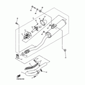Схема узла: Выхлопная система Yamaha WR450F