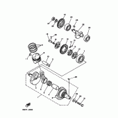 Схема вузла: Колінчастий вал та Поршень Yamaha TW200