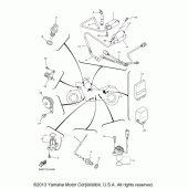 Схема вузла: Електроустаткування (1) Yamaha XVS1300 V-Star Tourer