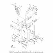Схема вузла: Задній важіль та підвіска Yamaha XVS1300 V-Star