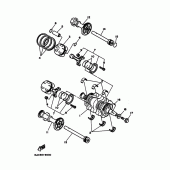 Схема узла: Коленчатый вал и Поршень Yamaha TDM850
