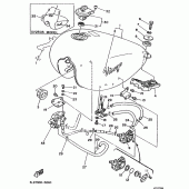 Схема узла: Топливный бак Yamaha XV250 Virago