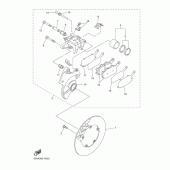 Схема узла: Задний тормозной суппорт Yamaha FZ6 FZ6-SA2 (Naked, ABS)