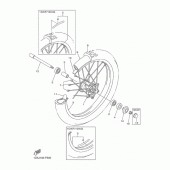 Схема вузла: Переднє колесо Yamaha WR450F