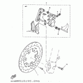Схема узла: Передний тормозной суппорт Yamaha TT600