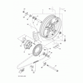 Схема узла: Заднее колесо Yamaha YZF-R125