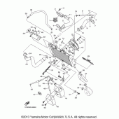 Схема узла: Радиатор и Патрубок системы охлаждения Yamaha FZ6 FZ6R